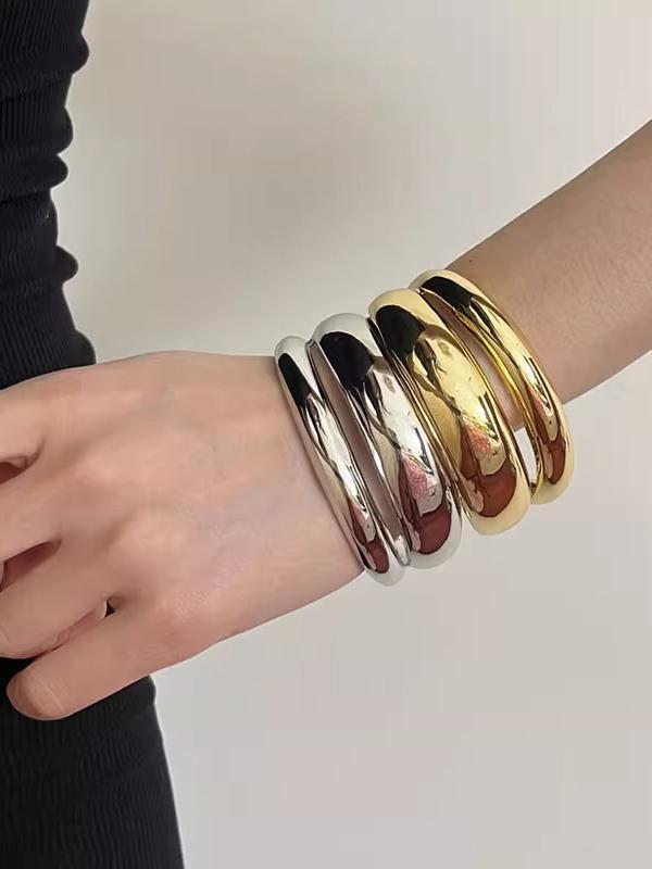 Geometric Shiny Solid Color Bracelet Accessories Product Image