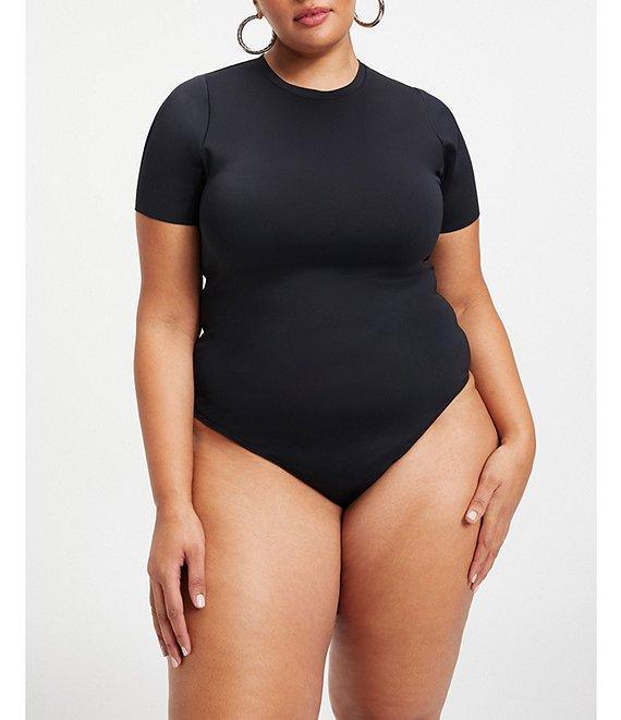 Good American Plus Size Sculpting Crewneck Short Sleeve Tee Bodysuit Product Image