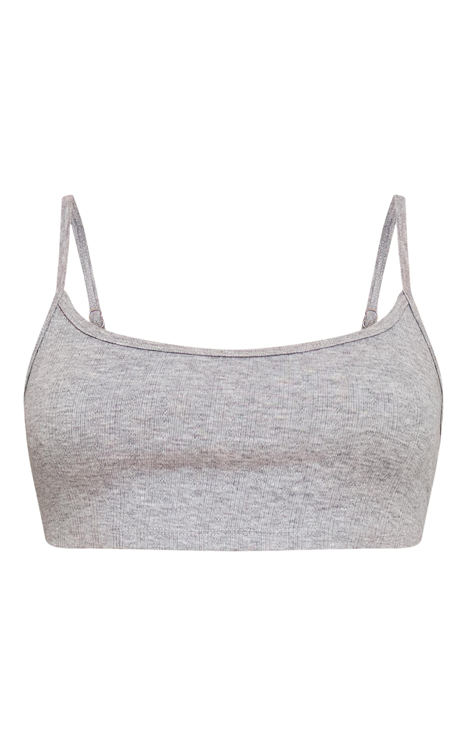 Petite Grey Marl Pointelle Pj Bralette Product Image