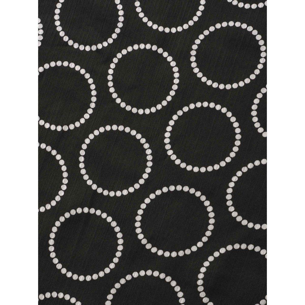 Plus Size Black Polka Dot Mock Neck Mesh Patchwork Blouse Women Workwear Essentials Cap Sleeve Round Neck Work Blouses BloomChic 10/M Product Image