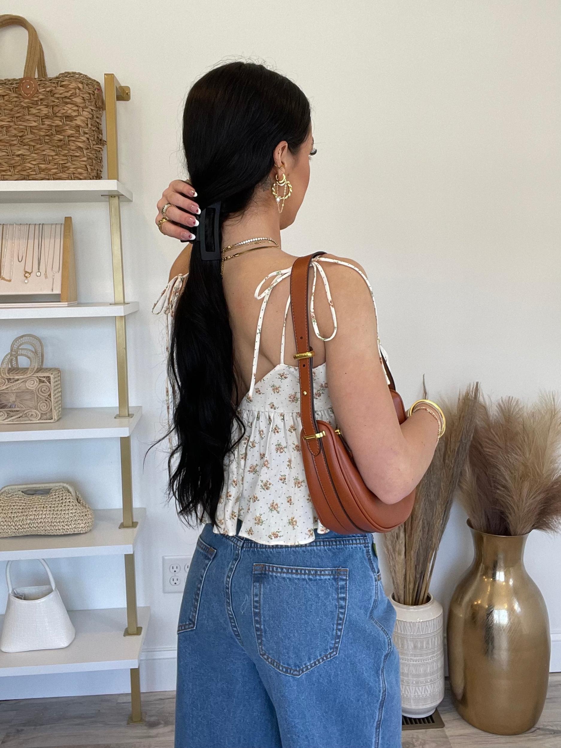 Bonjour Floral Bow Top | Cream Floral Product Image