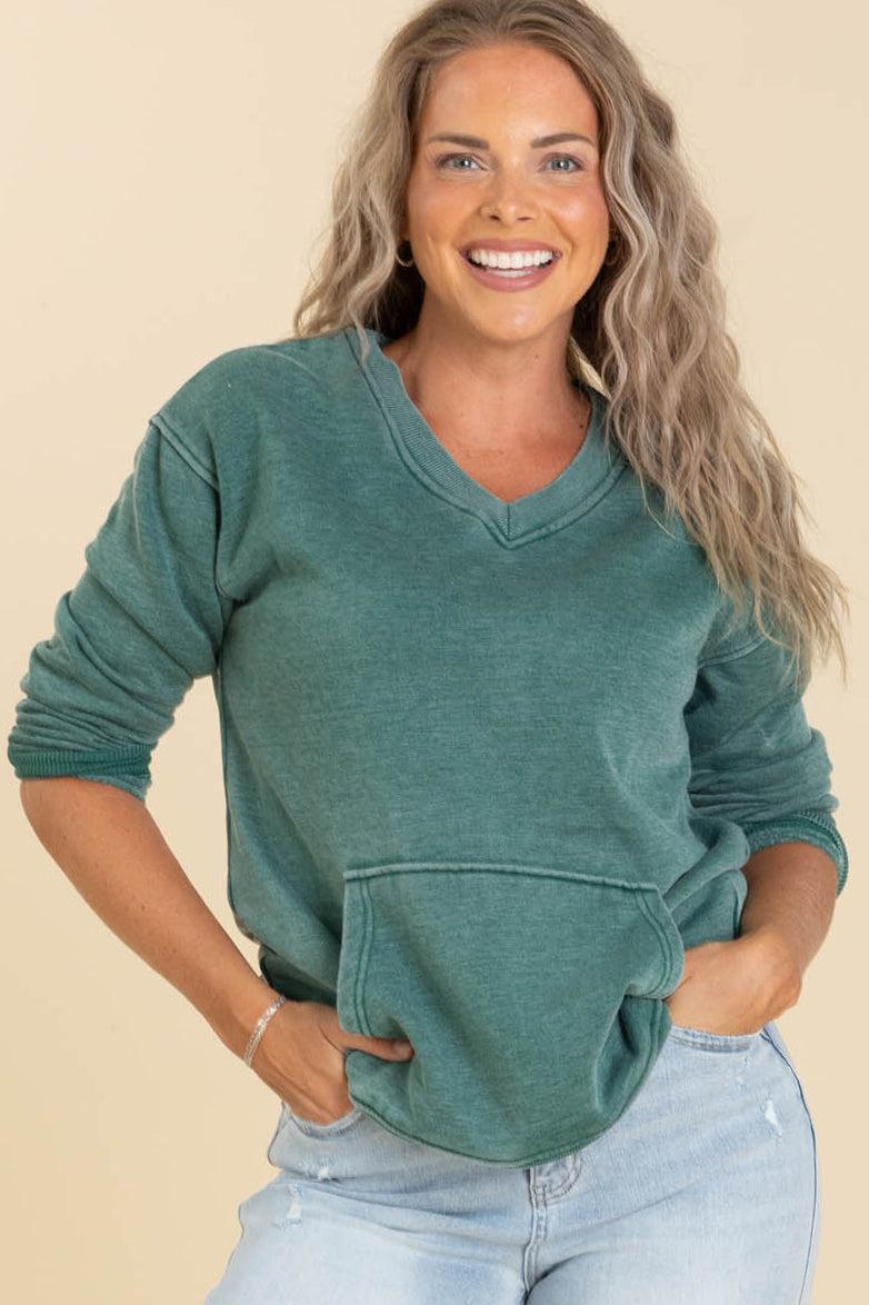 Filly Flair Cozy Campfire V-Neck Sweatshirt Product Image
