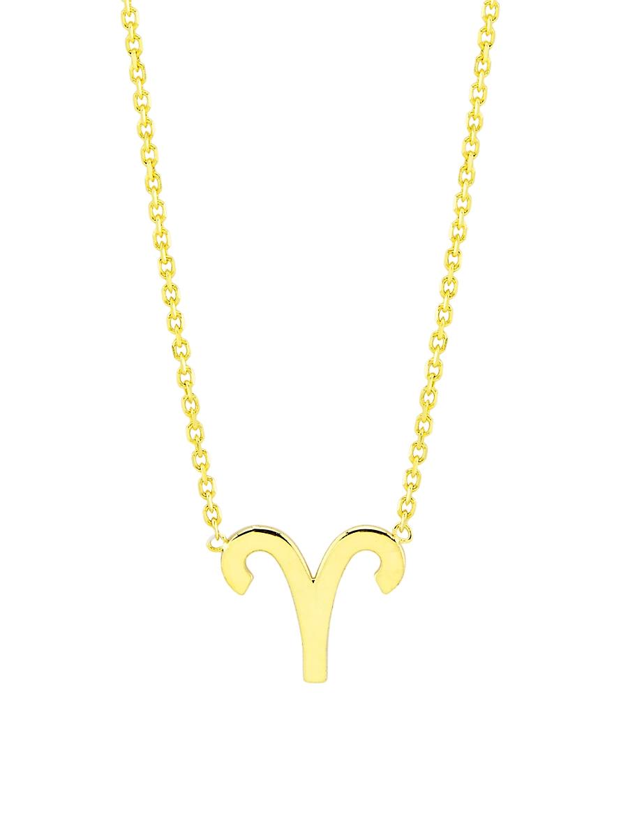 Womens 14K Gold Astrological Sign Pendant Necklace Product Image