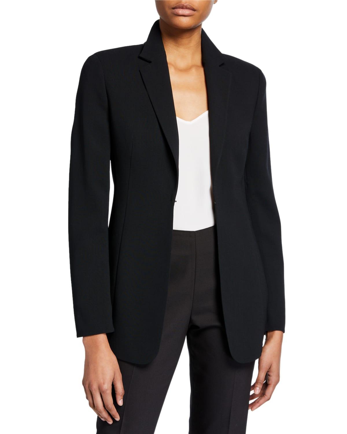 Odette Long Wool Blazer Jacket Product Image