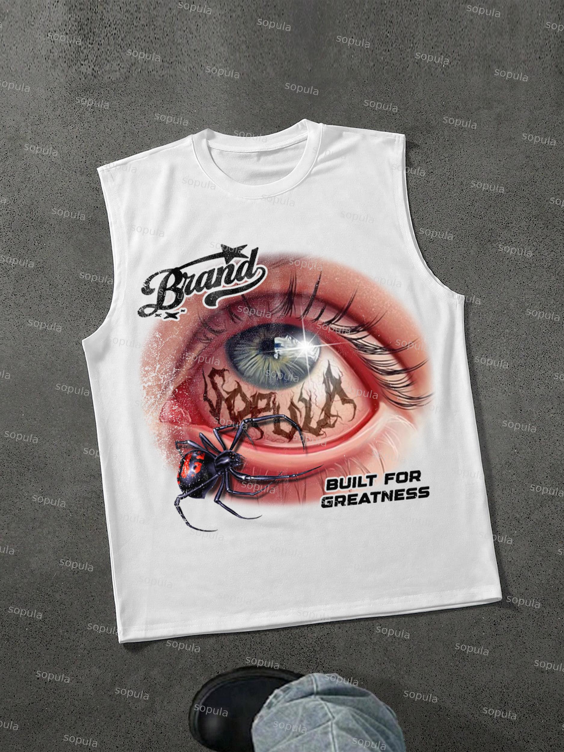 Eyes Spider Vintage Graphic Tank Top Product Image