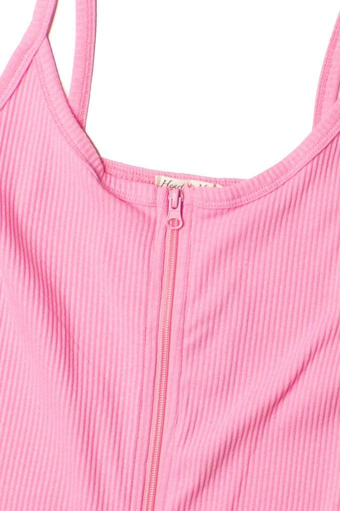 Taffy Pink Zip Up Cami Dress Product Image