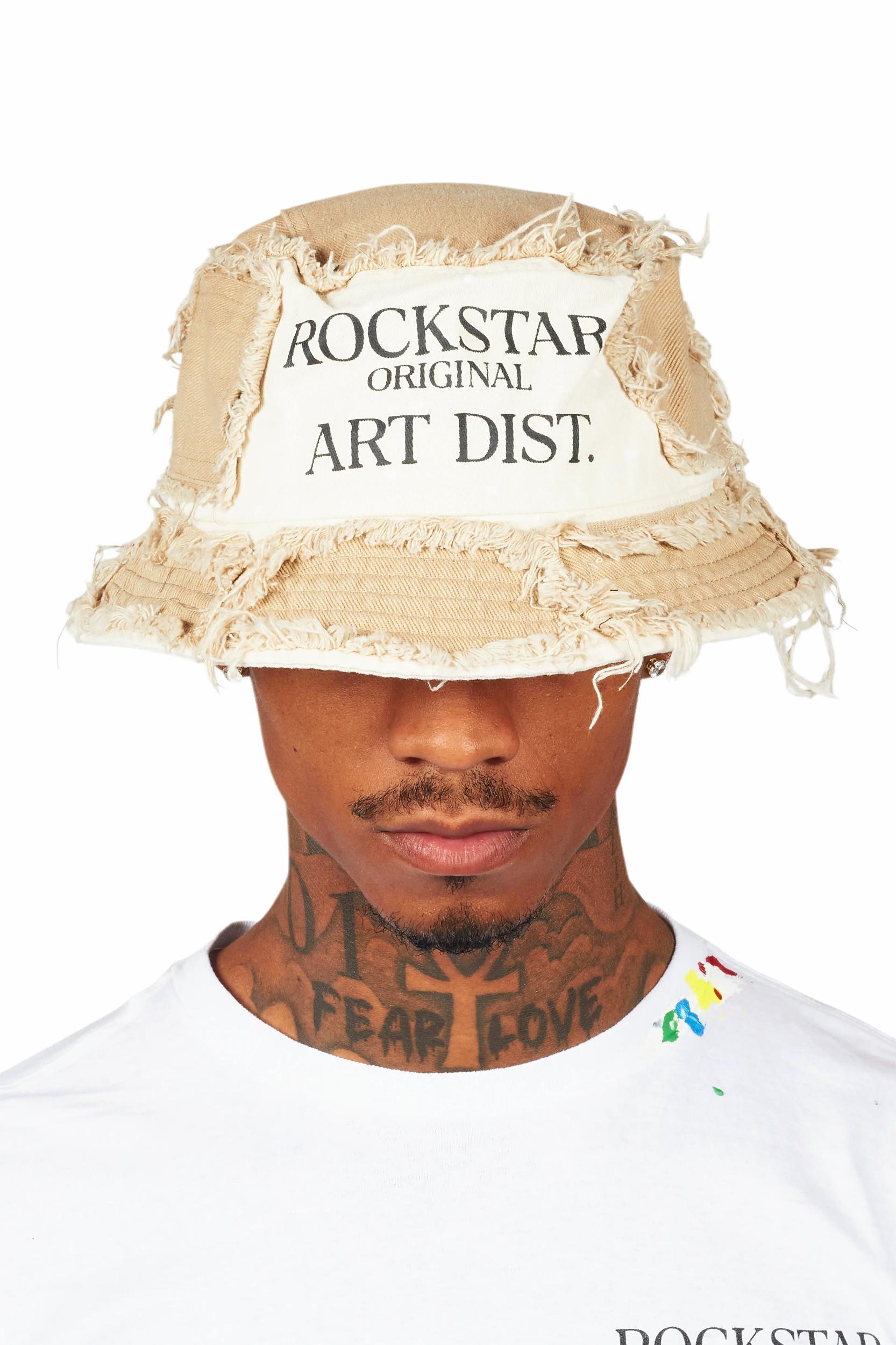 Ivo Beige Patchwork Bucket Hat Male Product Image