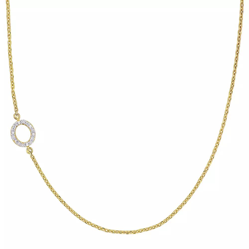 Stella Grace 14k Gold Diamond Accent Initial Necklace, Women's,  Product Image