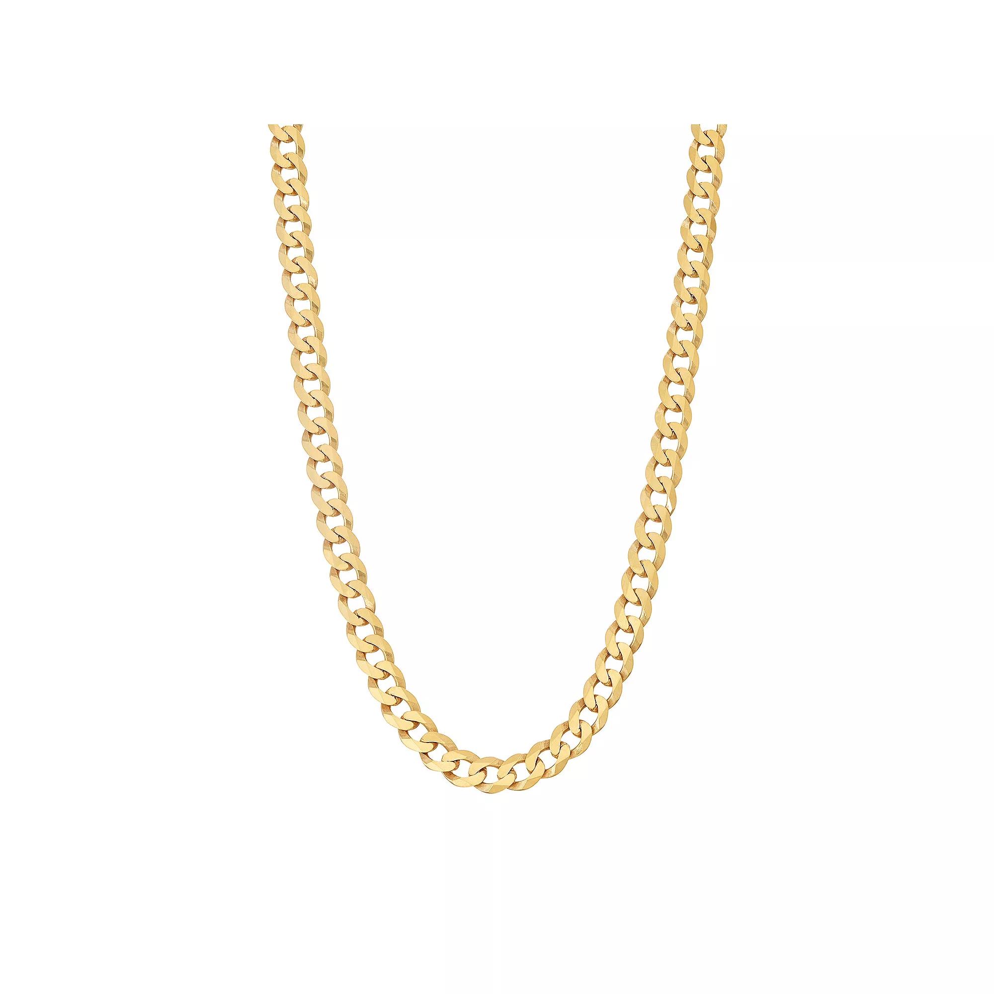 Giorgio di Vicenza Men's Sterling Silver Cuban Curb Chain Necklace, Size: 30", Gold Tone Product Image