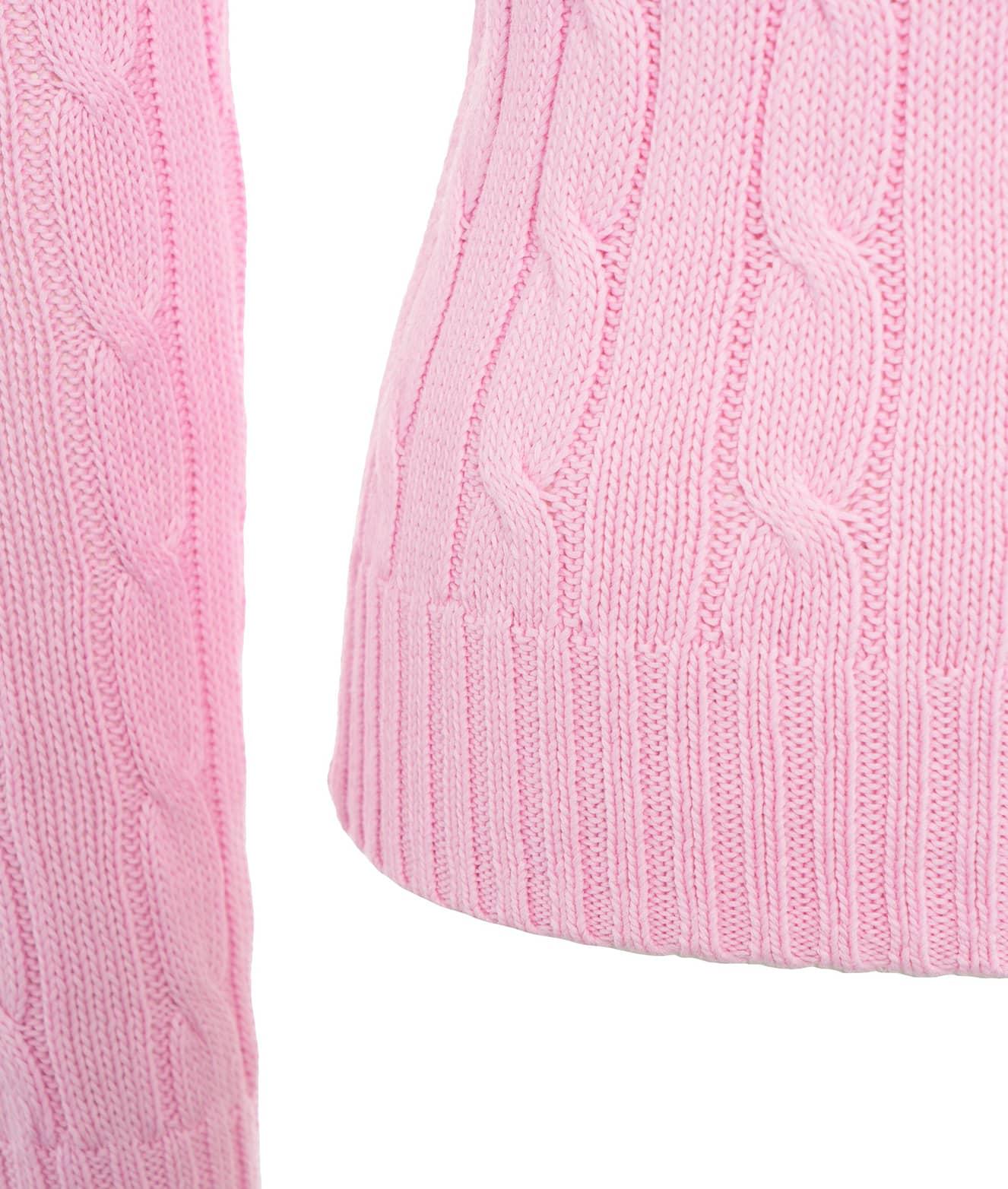 Cable knit sweater with logo embroidery Product Image