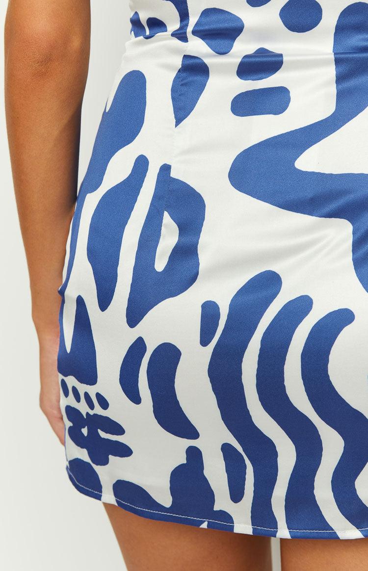 Lauren Blue Print Strapless Mini Dress Baby Product Image