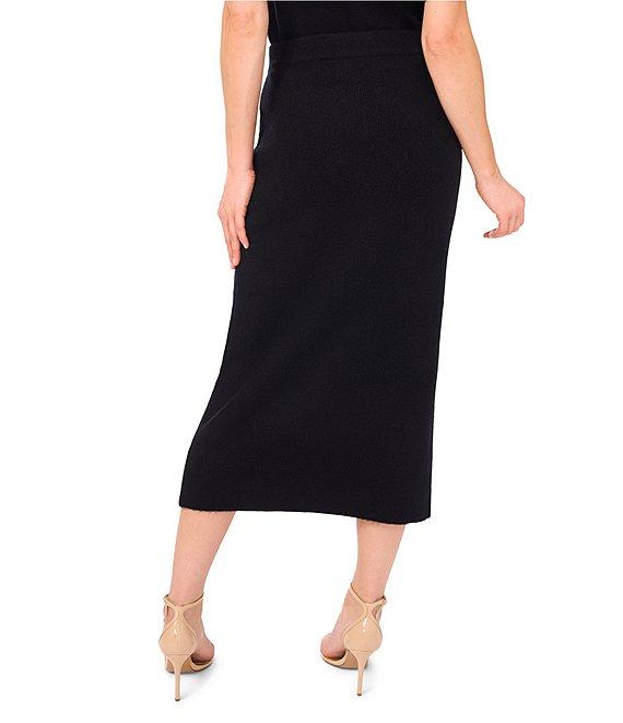 CeCe Coordinating Knit Midi Pencil Skirt Product Image