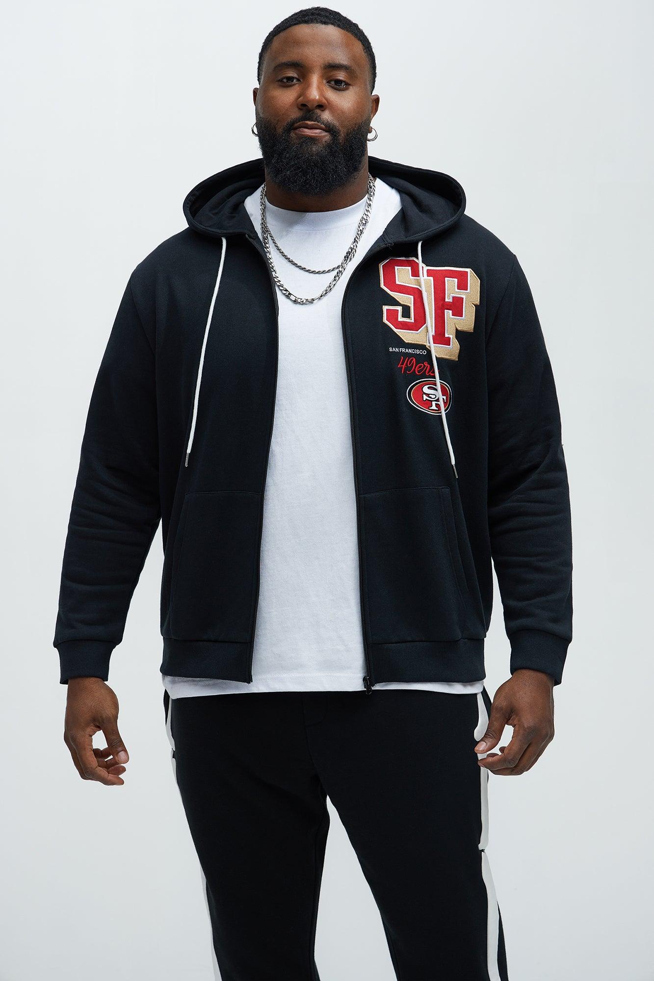 49ers Bold Zipp Hoodie - Black Product Image