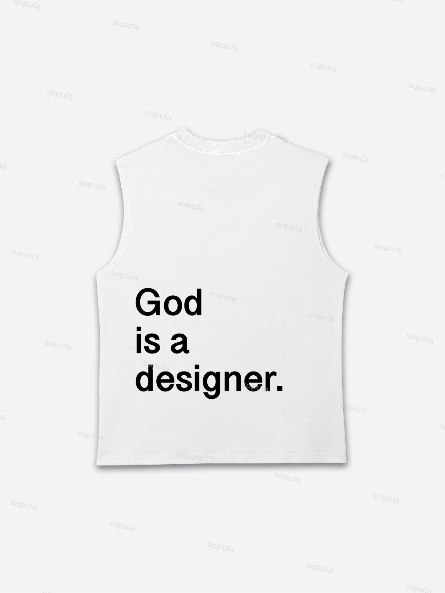 God Is A Designer Graphic Tank Top Product Image