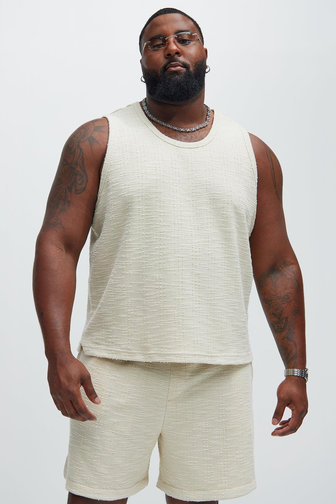 Jordan Textured Tank Top - Off White Product Image