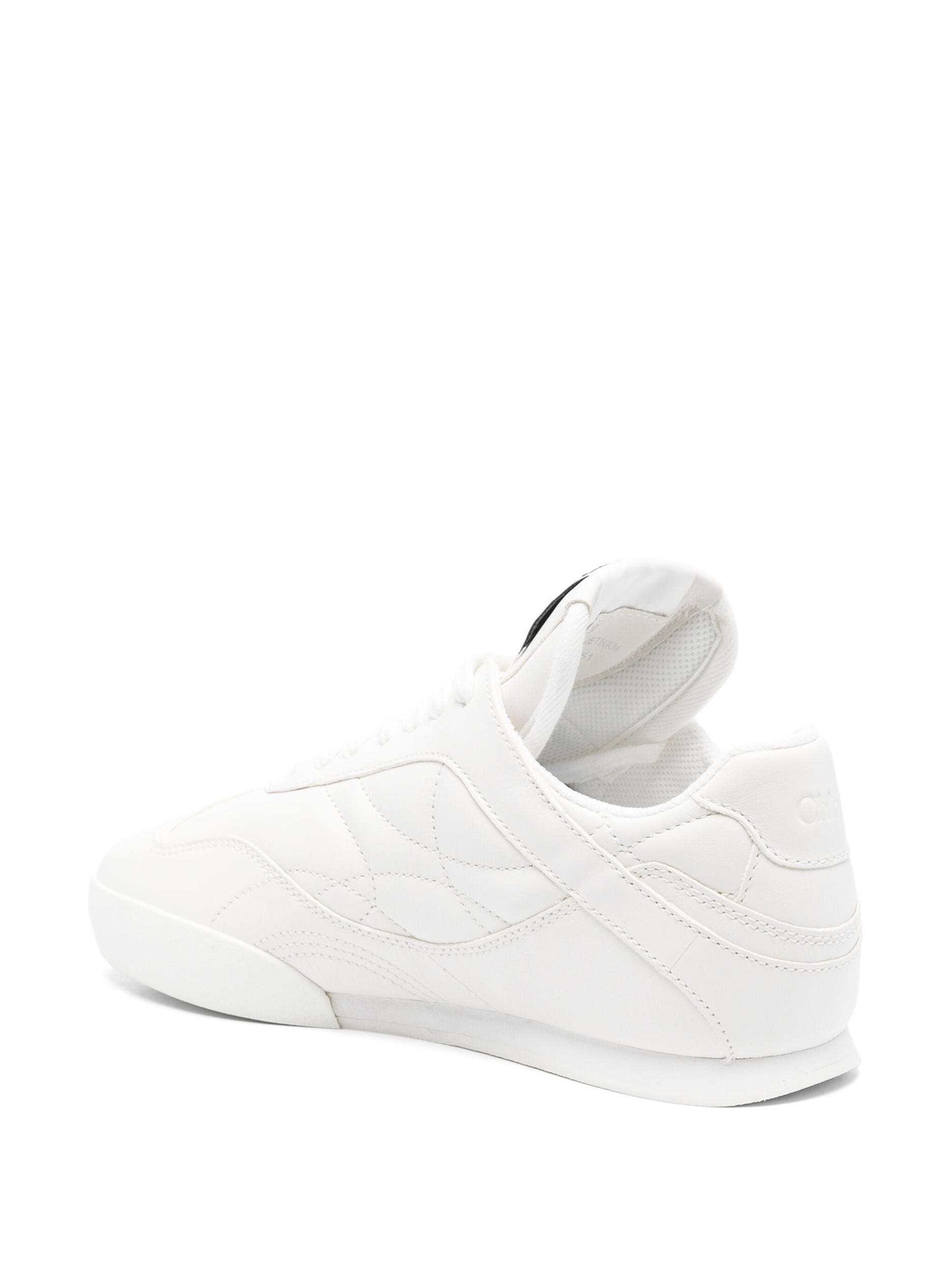 CHLOÉ Womens Chloe Kick Brand-patch Leather Low-top Trainers In White Product Image