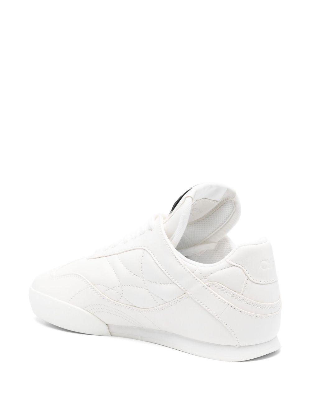 CHLOÉ Womens Chloe Kick Brand-patch Leather Low-top Trainers In White Product Image