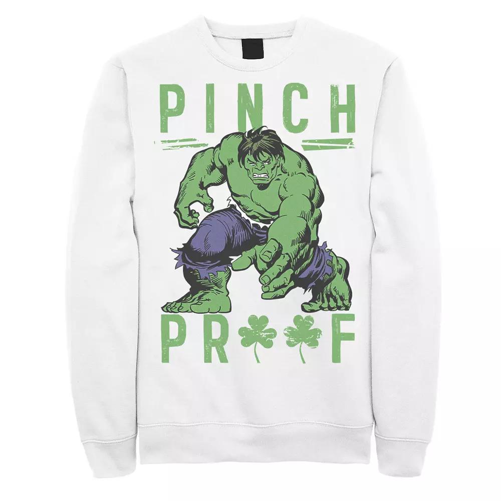 Men's Marvel St. Patty's Vintage Hulk Pinch Proof Graphic Fleece Pullover,  Product Image