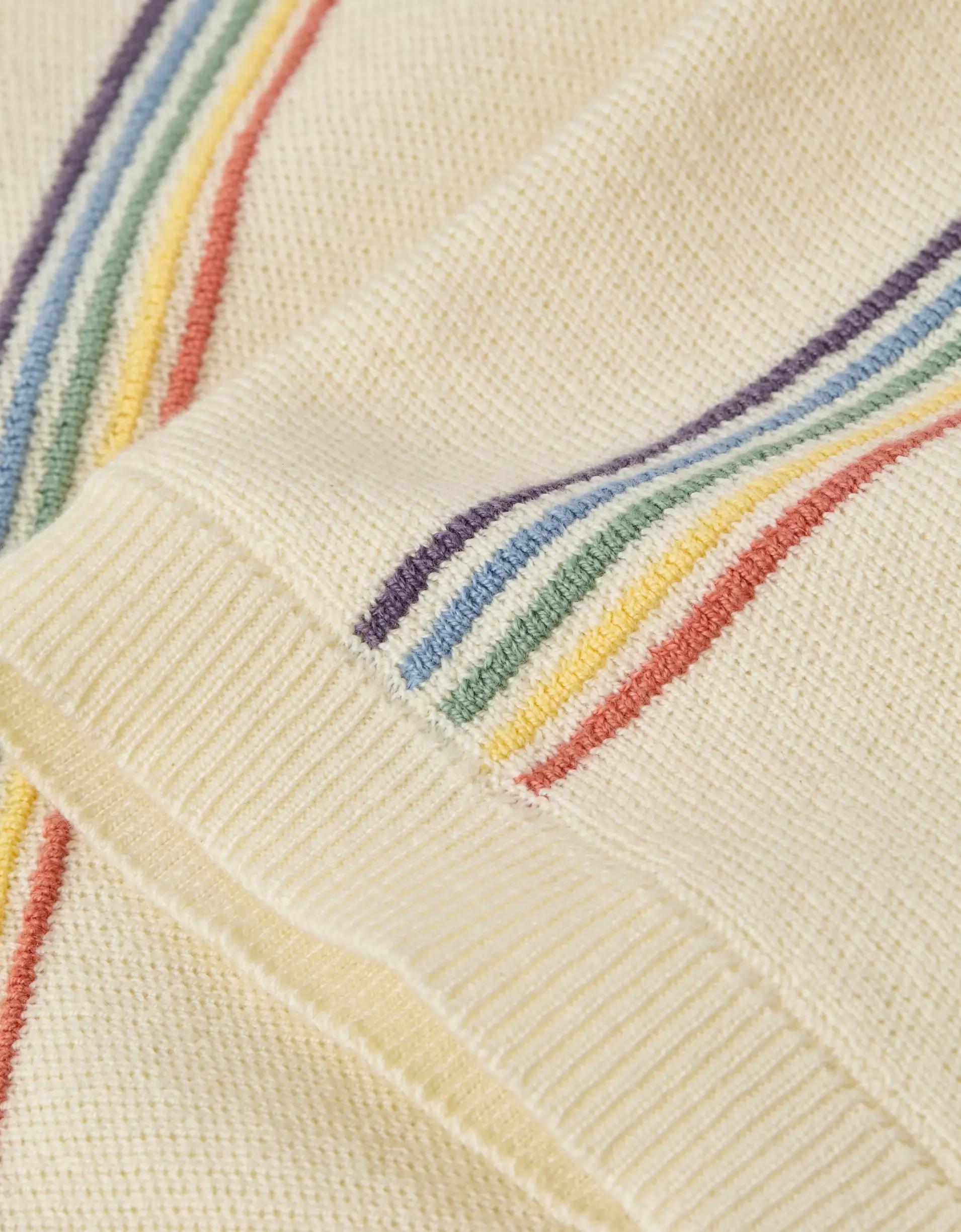 AE Pride Weekend Striped Button-Up Sweater Polo Shirt Product Image