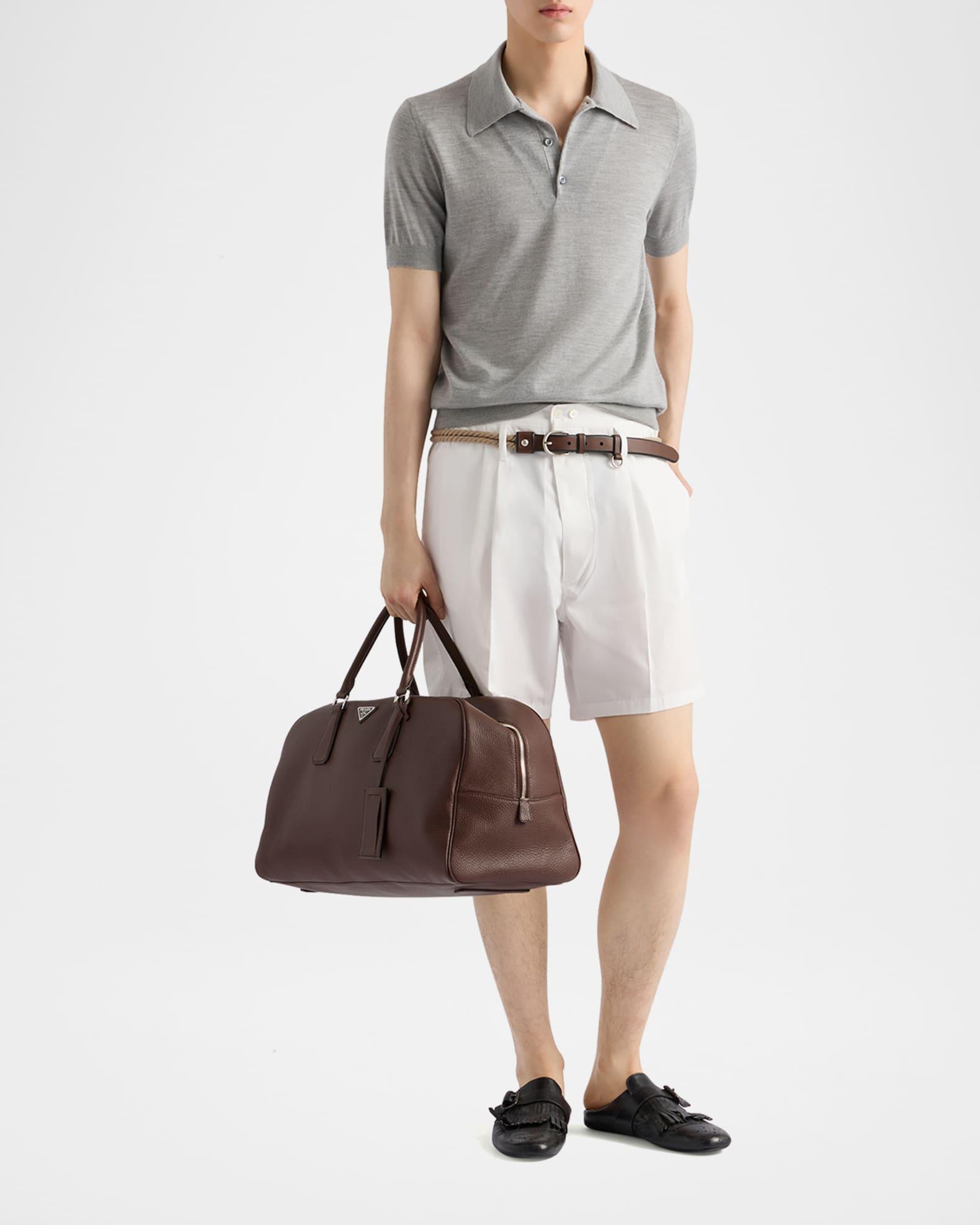 Men's Cashmere and Silk Knit Short-Sleeve Polo Sweater Product Image