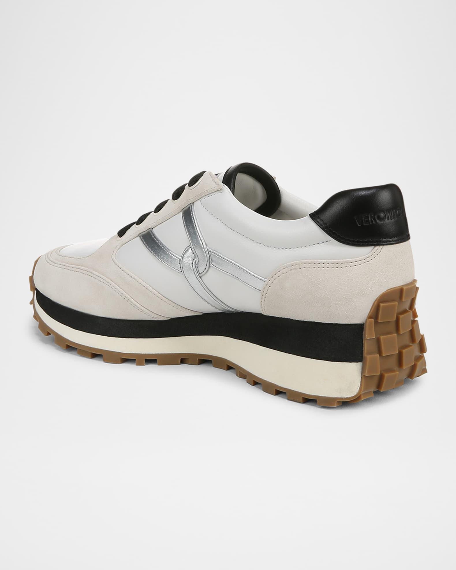Valentina Mixed Leather Retro Sneakers Product Image