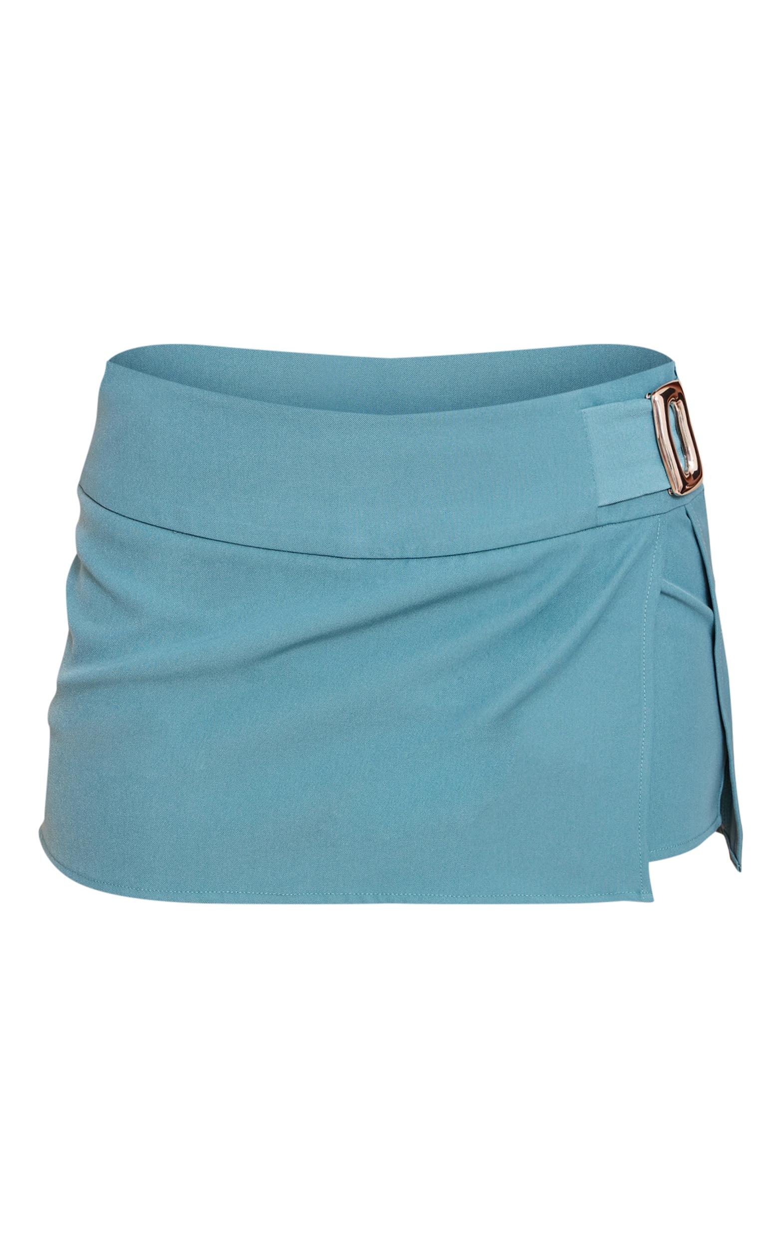 Teal Trim Detail Mini Skort Product Image