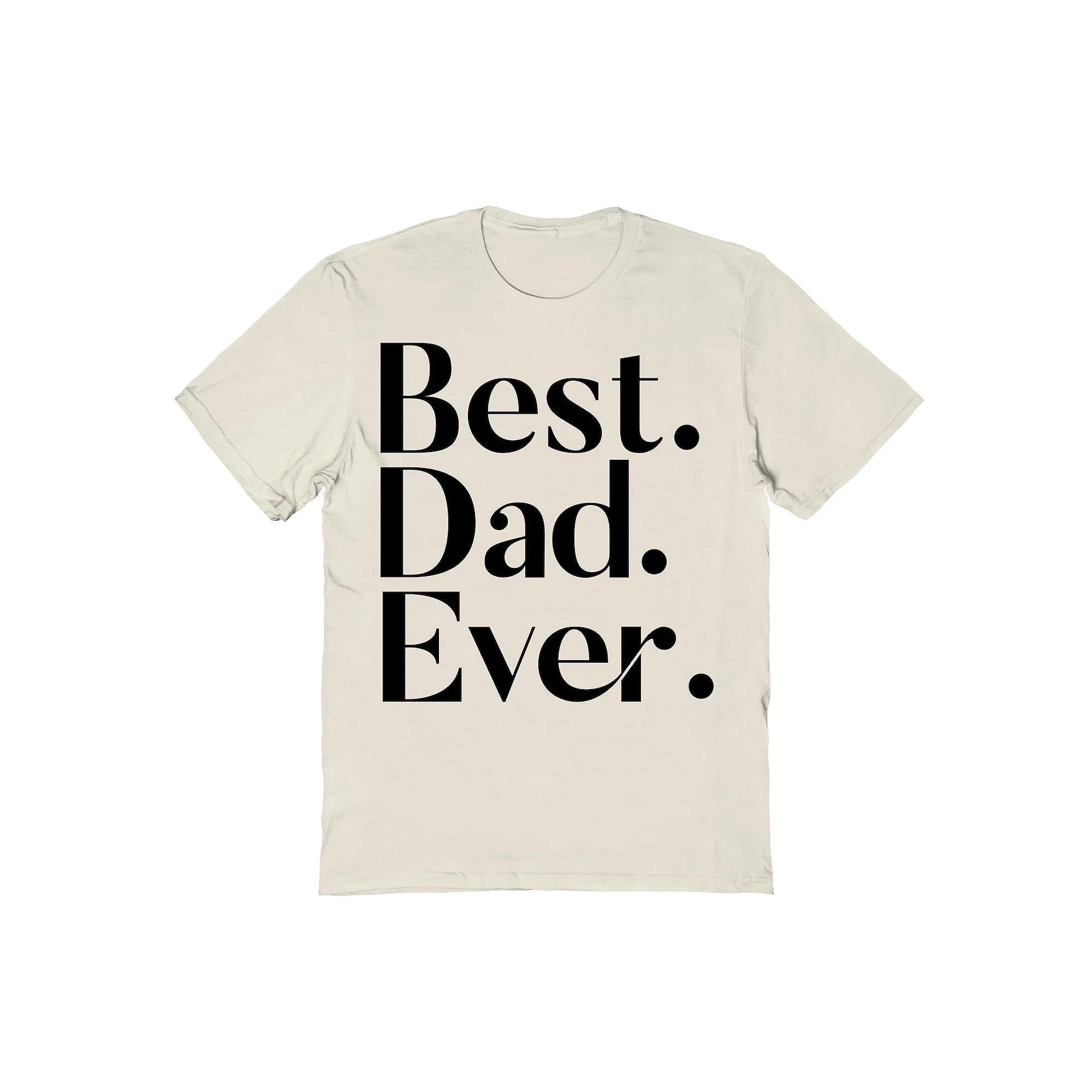 Men's COLAB89 by Threadless Best Dad Ever Father's Day Graphic Tee, Size: Small, Natural Product Image