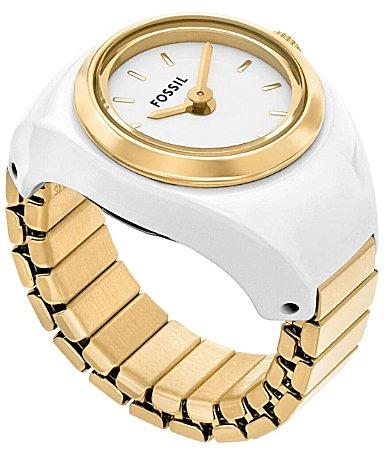 Fossil Womens Enamel Plated Stainless Steel Ring Watch Product Image
