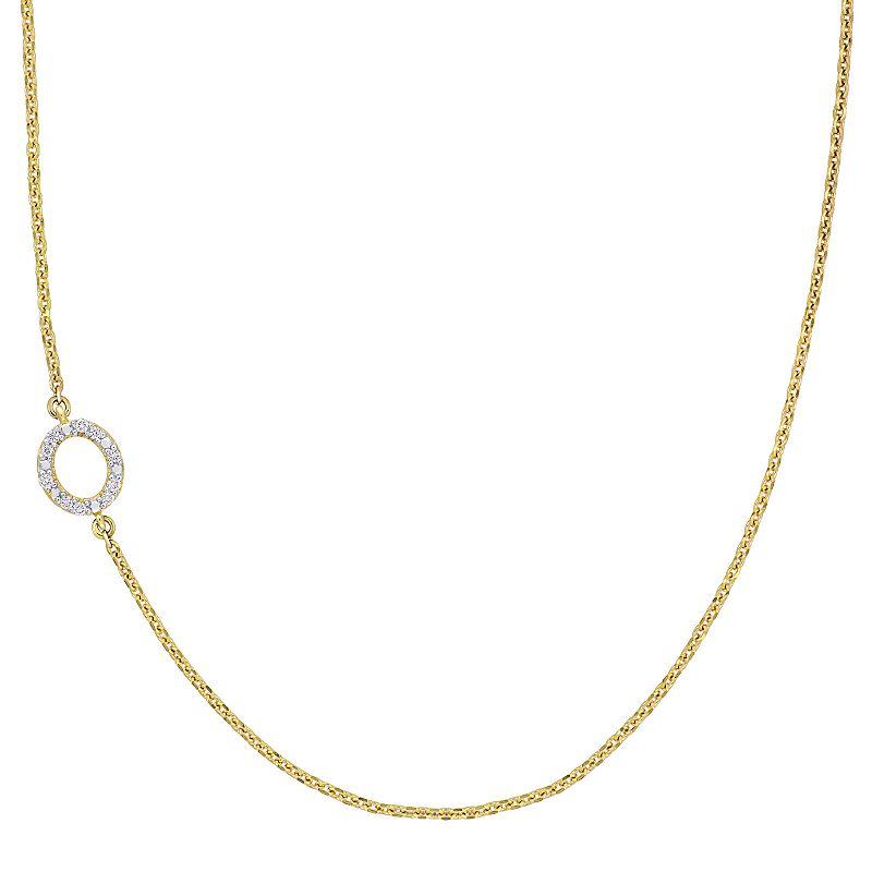 Stella Grace 14k Gold Diamond Accent Initial Necklace, Women's,  Product Image