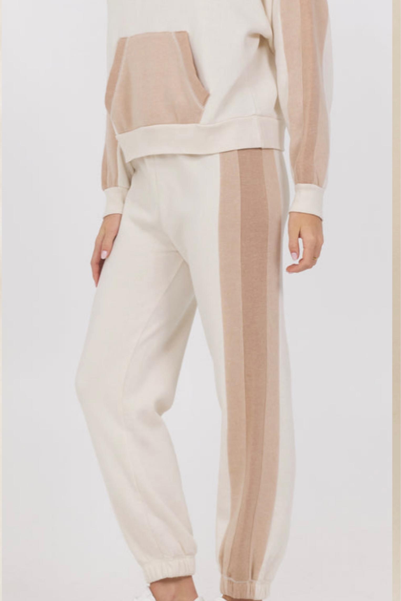 Color Block Fleece Jogger Set Product Image