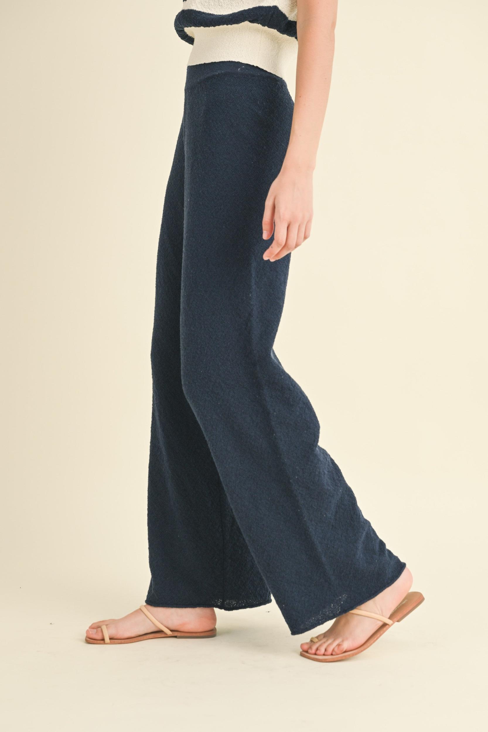 Comfy Knitted Straight Leg Pants Product Image