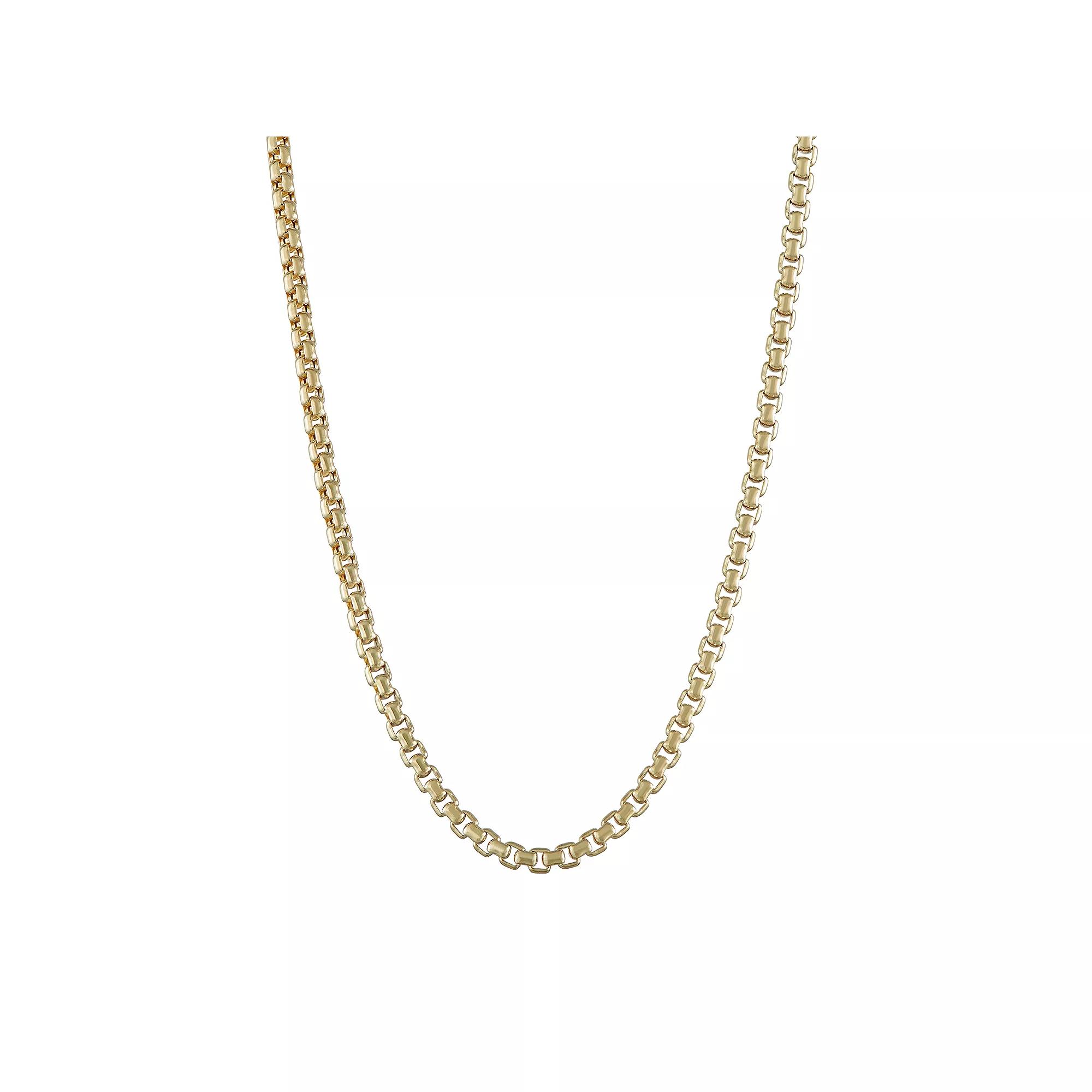 Jordan Blue 14k Gold Box Chain Necklace, Women's, Size: 20", Yellow Product Image