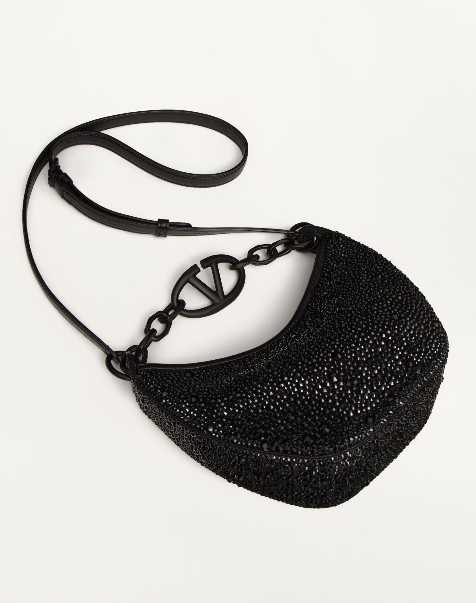 Vlogo Moon Mini Hobo Bag With Rhinestones Product Image