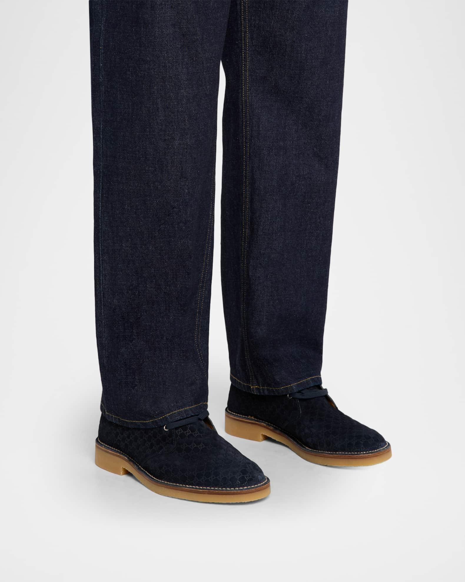 Men's Moreau GG Suede Lace-Up Ankle Boots Product Image