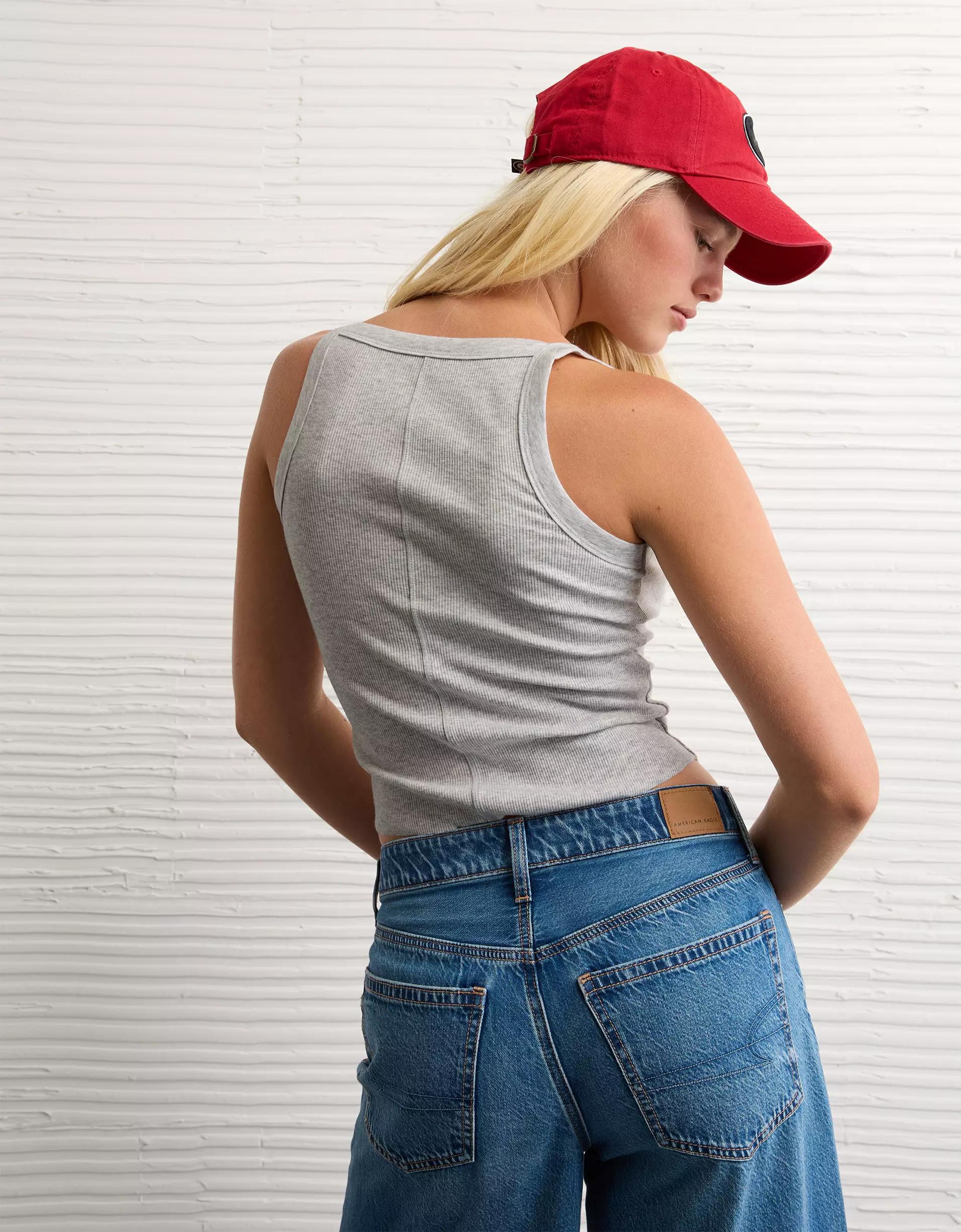 AE Georgia Bulldogs Graphic Notch Neck Tank Top Product Image