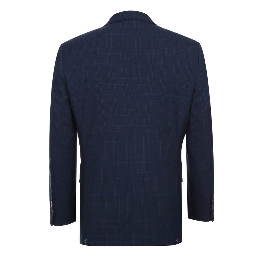 Lozano Collection - Men's 2 Piece Regular Fit Blue Check Suit Male Product Image