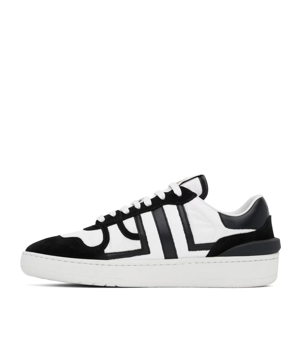 White & Black Clay Mesh Sneakers Product Image