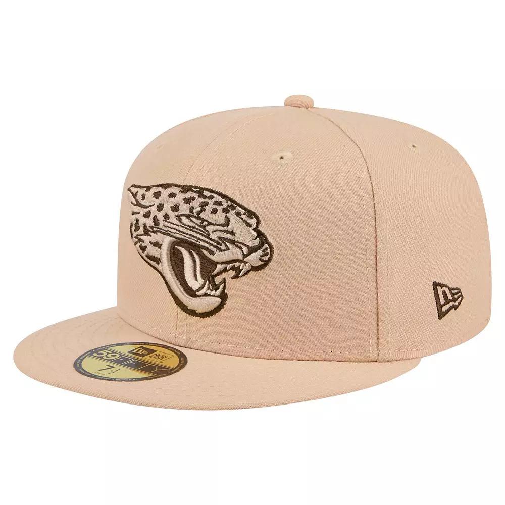Men's New Era Tan Jacksonville Jaguars Candied Pecan 59FIFTY Fitted Hat, Size: 7 7/8, Team Product Image