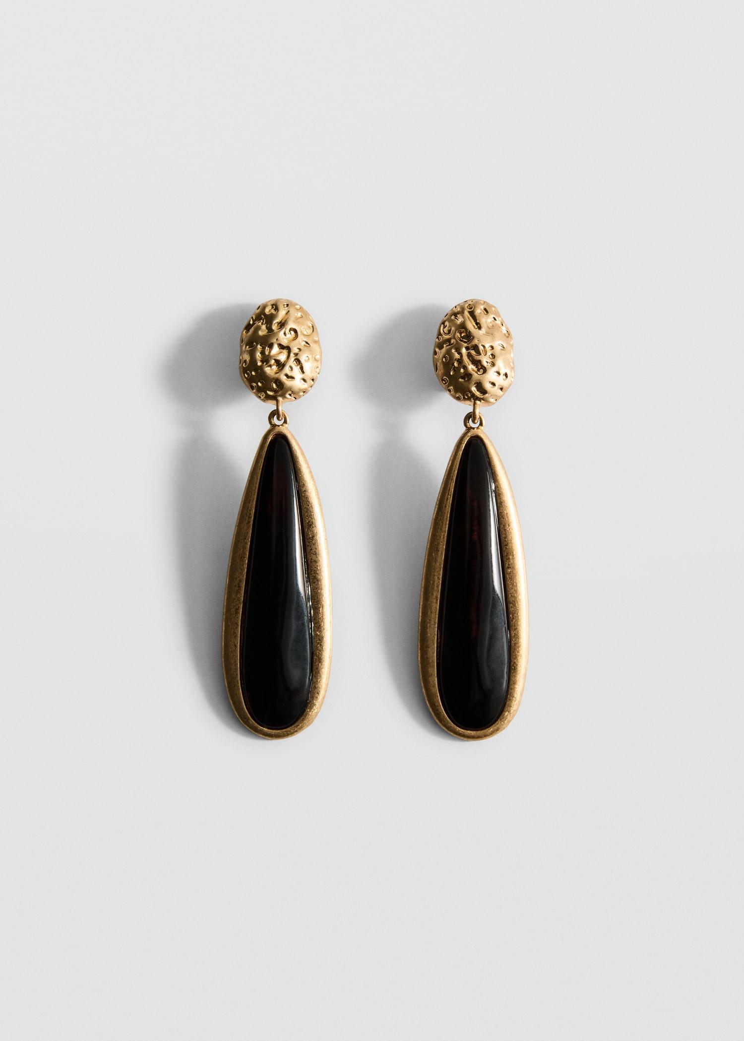 Resin pendant earrings - Women | MANGO USA Product Image