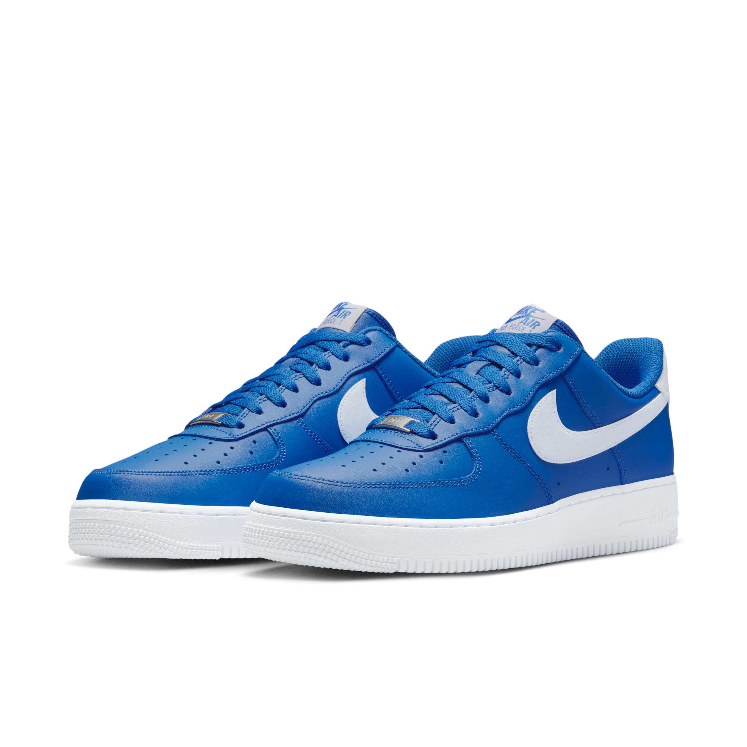 Nike Mens Nike Air Force 1 07 - Mens Shoes White/College Blue Product Image
