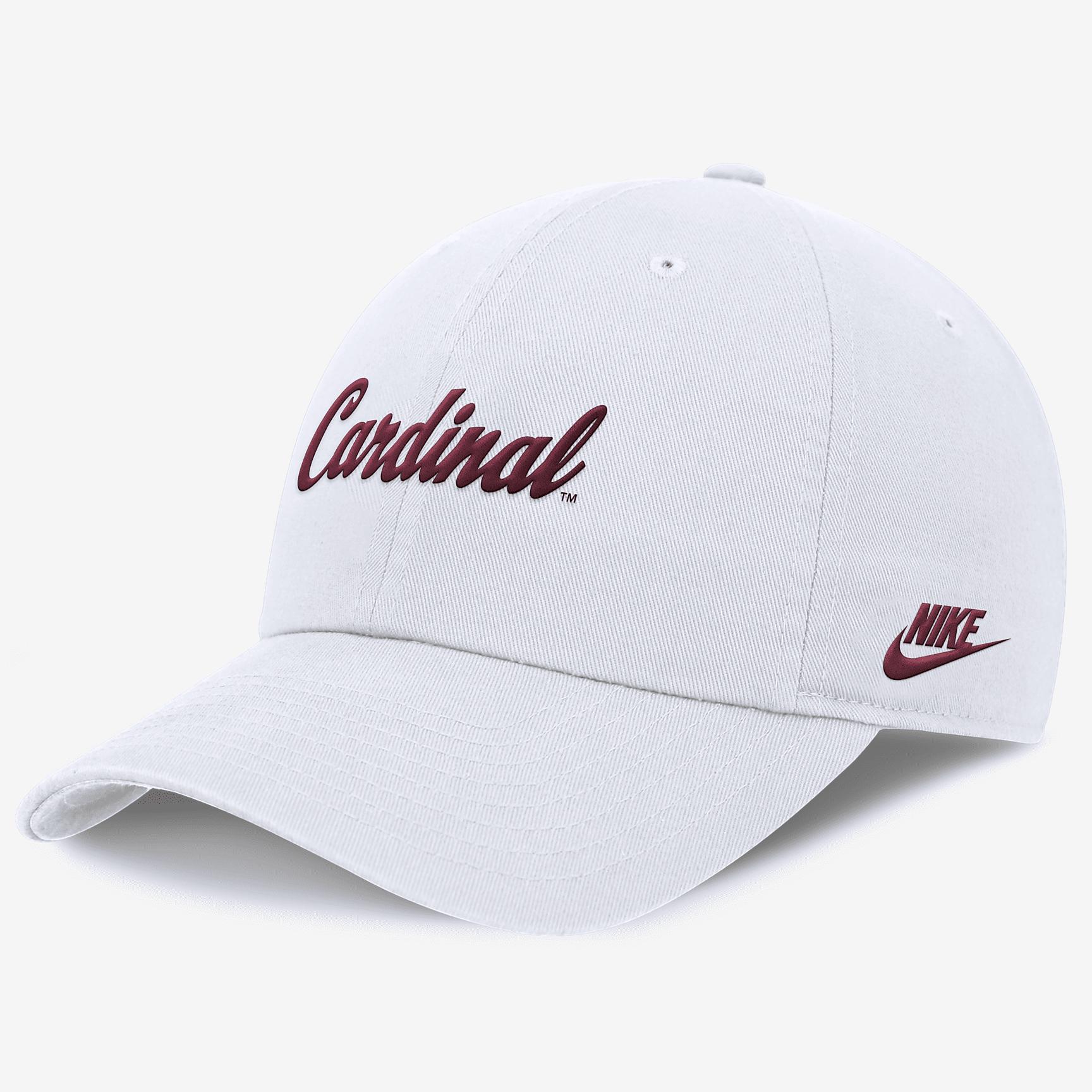 Men's Nike White Stanford Cardinal Legacy Club Performance Adjustable Hat,  Product Image