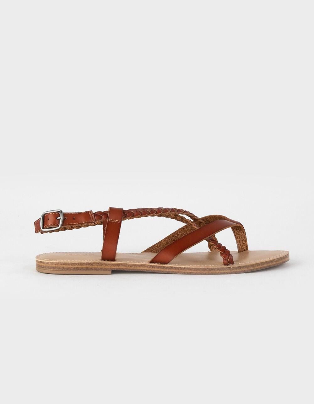 MIA Vaeda Womens Strappy Thong Sandals - COGNAC Product Image