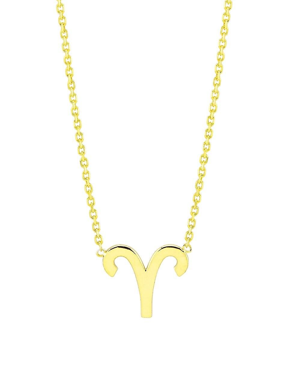 Womens 14K Gold Astrological Sign Pendant Necklace Product Image