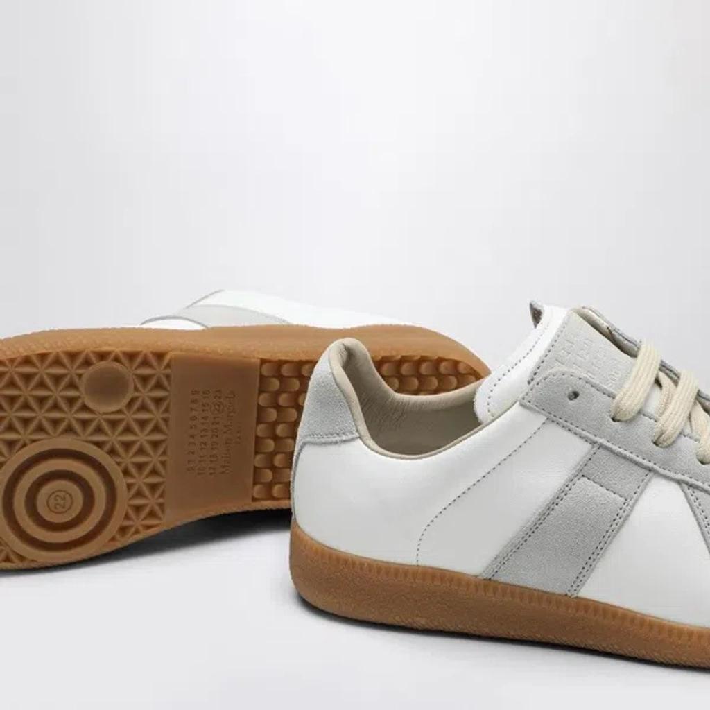 MAISON MARGIELA Replica Leather And Suede Sneakers In White Product Image