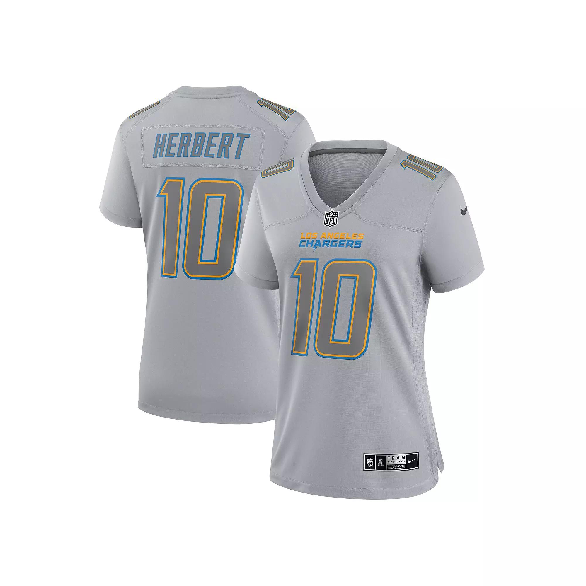 Women's Nike Justin Herbert Gray Los Angeles Chargers Atmosphere Fashion Game Jersey,  Product Image
