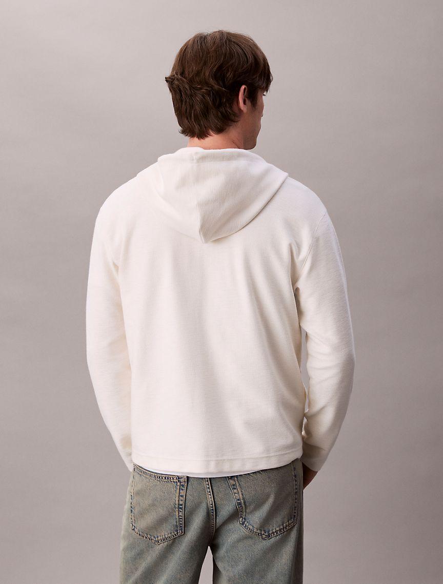 Cotton Blend Boucle Relaxed Hoodie  Product Image
