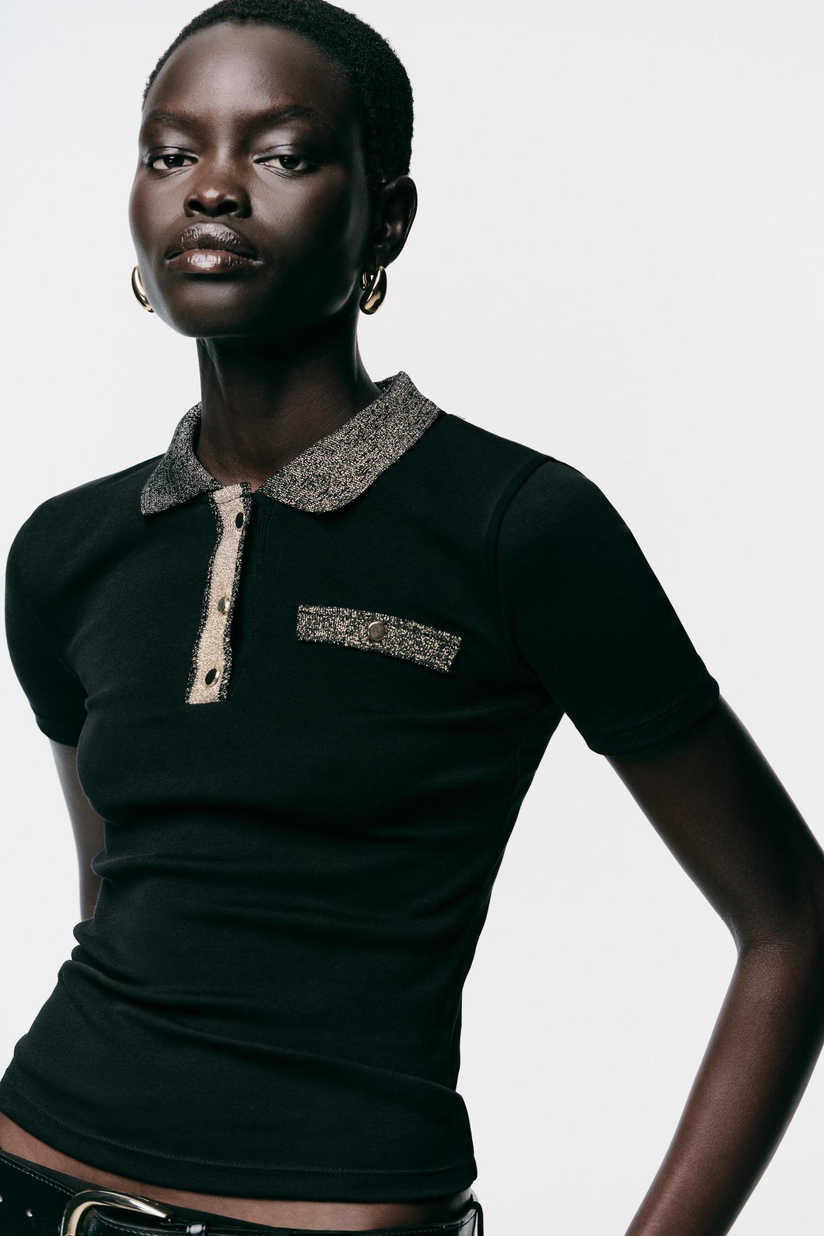 METALLIC THREAD T-SHIRT Product Image