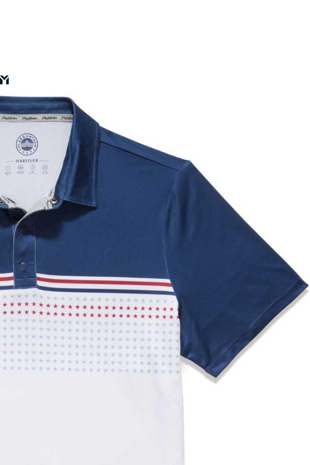Banner Stars & Stripes Blocked Performance Polo Product Image