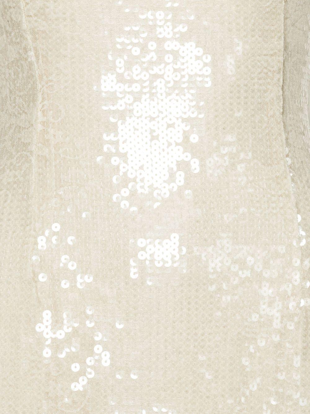 sequin-embellished ruffled gown Product Image