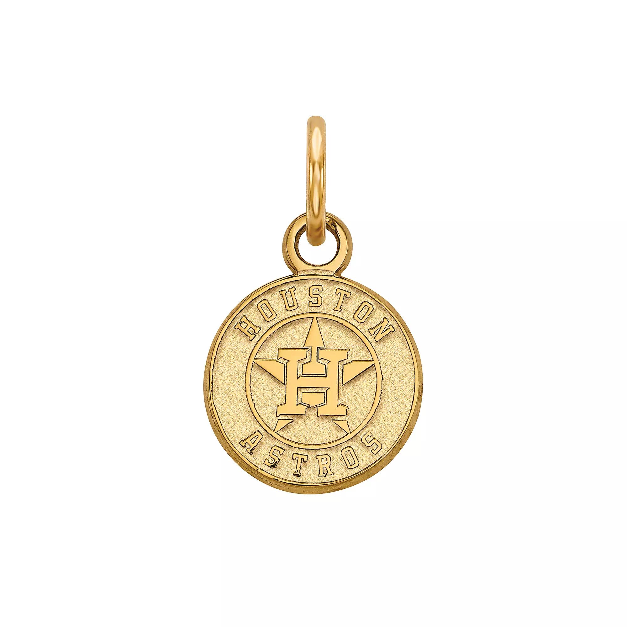 LogoArt Sterling Silver Houston Astros Pendant, Women's, Size: 15 mm, 14k Gold Plated Product Image